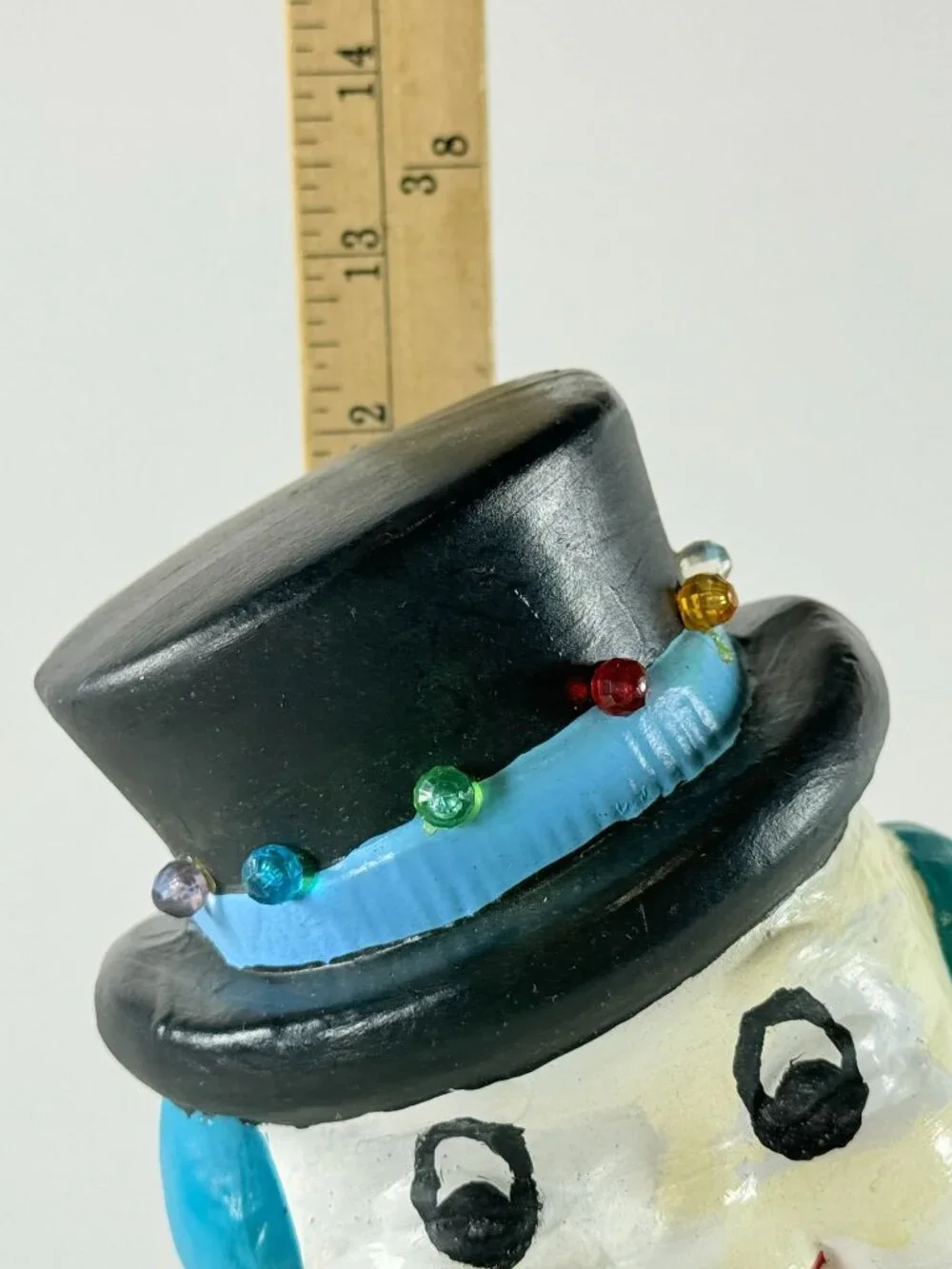 Vintage 90's Hand Painted Ceramic Mr & Mrs Snowman Light Up Holiday Decor